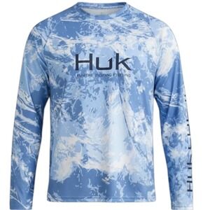 Huk Performance Fishing Long Sleeve  Mossy Oak - Stormwater Spindrift Size XL